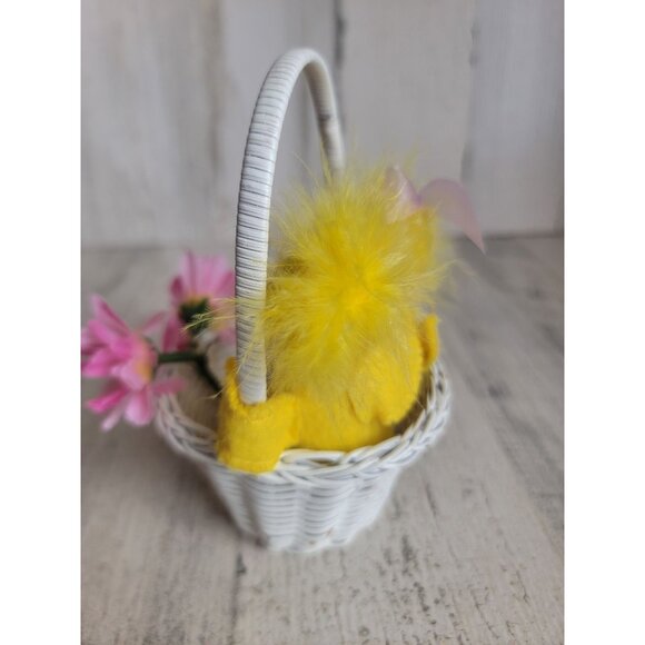 Annalee spring chick wicker basket Easter flower home decor - Picture 6 of 8